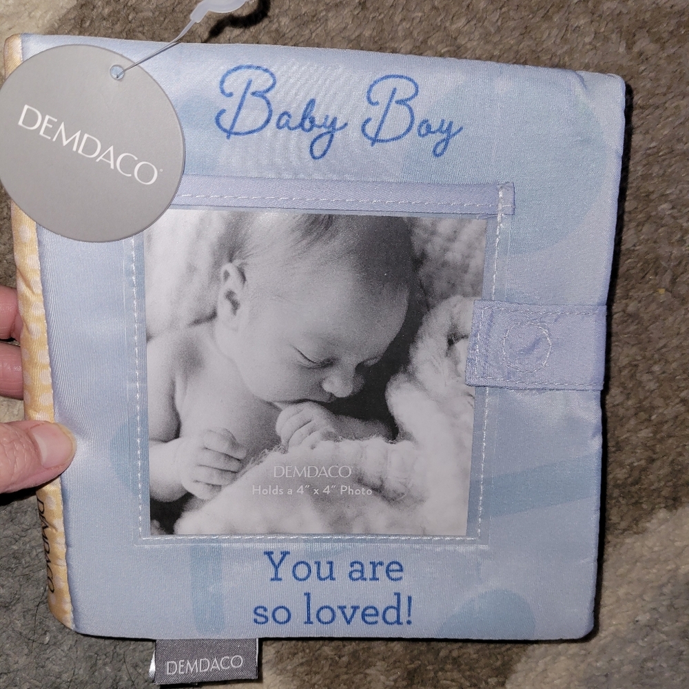 5/$25 DEMDACO Baby Boy You Are So Loved Holds 4 x 6" Photo Plush Photo NEW